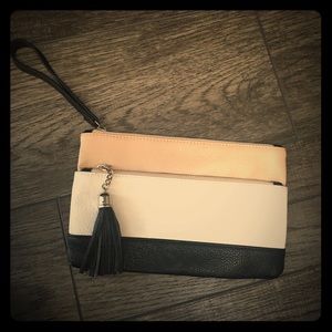 Express color block large wristlet - like new!